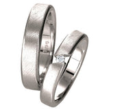 Linden Trauringe / Eheringe Villmergen mit Diamant 0.06 ct. - 007/008